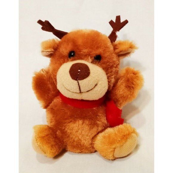 Reindeer with Scarf Plush Stuffed Animal 6" MegaToys - Picture 1 of 9
